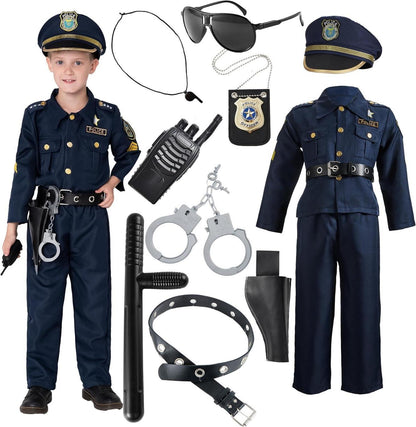 Polizistenkostüm Rollenspielset Kinder Halloween Cosplay