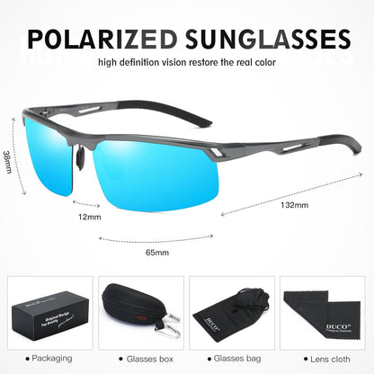DUCO Polarisierte Sport-Sonnenbrille Herren Retro