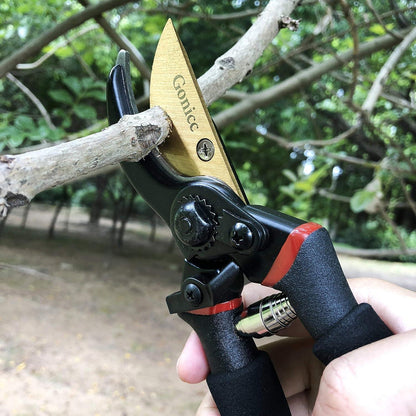 Gonicc Gartenschere Titan beschichtet Premium Baumschere