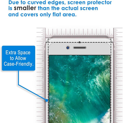 Schutzfolie aus gehärtetem Glas für iPhone 8 Plus und 7 Plus, 2 Stück