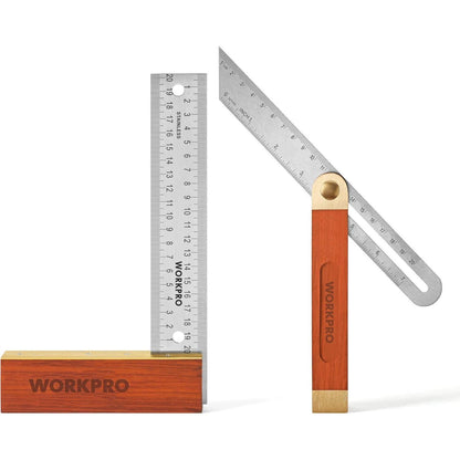 WORKPRO Schreinerwinkel 2-teilig Hartholzgriff