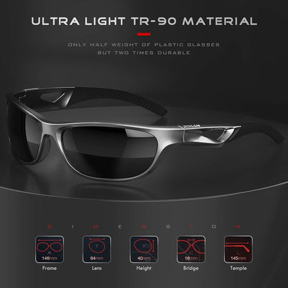 ATTCL Herren Polarisierte Sonnenbrille Sports Golf Laufen Leichter Rahmen