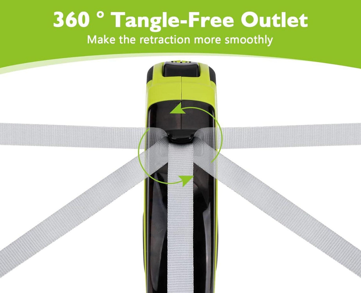 Hundeleine Pecute 5m Rollleine Anti-Rutsch-Griff 360° verlängerter Leine