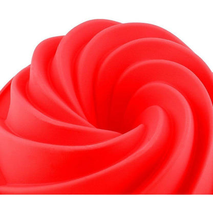 Silikon Gugelhupfform 9 Zoll – Rose Rot, Antihaft Backform