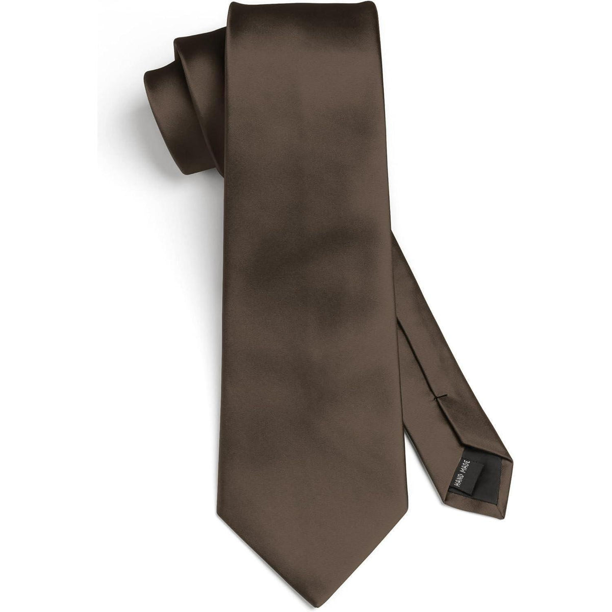 Herren Krawatten-Set mit Einstecktuch, Braun