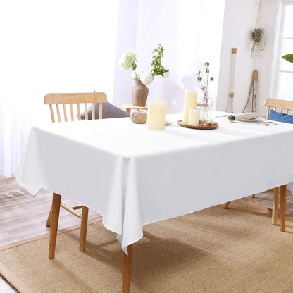 Deconovo Tischdecke Weiss Wasserabweisend Lotuseffekt