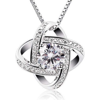 B.Catcher Damen Kette Anhänger 925 Silber Twist-Würfel 45cm