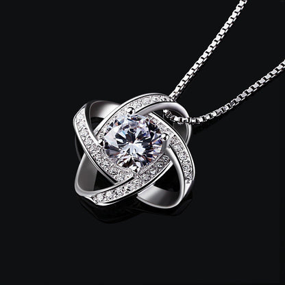 B.Catcher Damen Kette Anhänger 925 Silber Twist-Würfel 45cm