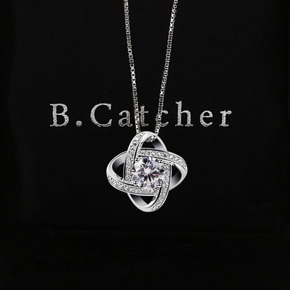 B.Catcher Damen Kette Anhänger 925 Silber Twist-Würfel 45cm