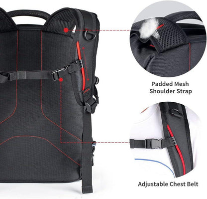 Fotorucksack wasserdicht Kameratasche mit Laptopfach für DSLR Kamera