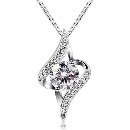 Damen Halskette 925 Sterling Silber Sternennacht Anhänger