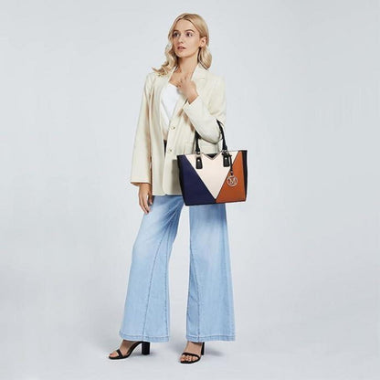 Miss Lulu Damen Handtasche V-förmiges Design Shopper