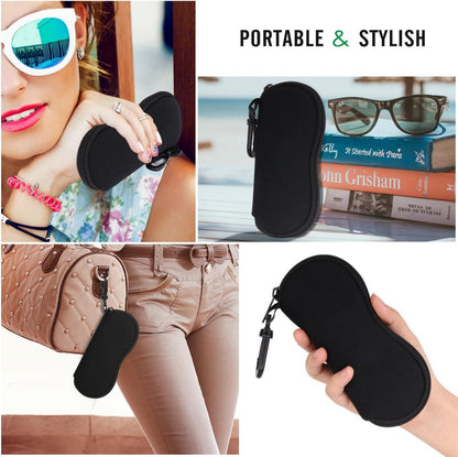 Brillenetui Neopren Sonnenbrille Tasche mit Gürtelclip Bleistifte