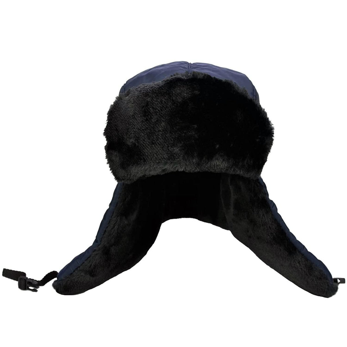 Winter Trapperhut mit Ohrenklappen Marineblau & Schwarz