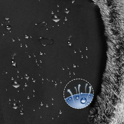 Winter Trapperhut mit Ohrenklappen Marineblau & Schwarz