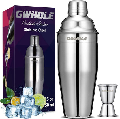 Cocktailshaker Set Edelstahl 750ml mit Cocktailrezepte Ebook