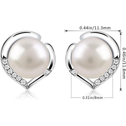 B.Catcher Perlen Ohrringe Damen 925 Sterling Silber