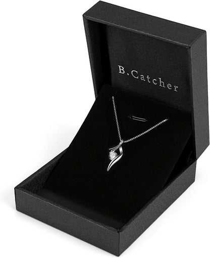 Kette Damen Anhänger 925er Silber Zirkonia Notenschlüssel 45cm