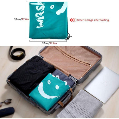 Wäschesack Reise faltbar – 120L Wäschebeutel Blau