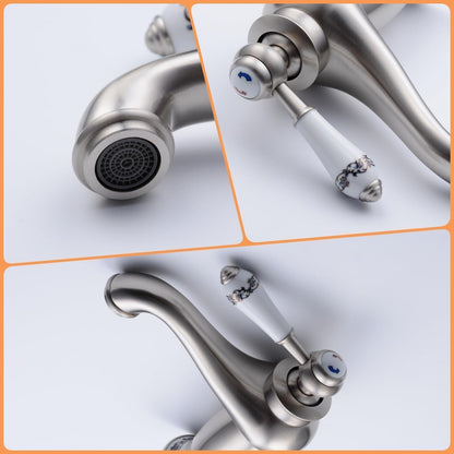 Einhebel-Waschtischarmatur gebürstetes Nickel
