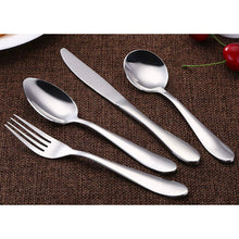 4-teiliges Kinderbesteck Set Edelstahl – Silber Geschirr