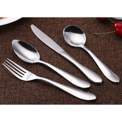 4-teiliges Kinderbesteck Set Edelstahl – Silber Geschirr