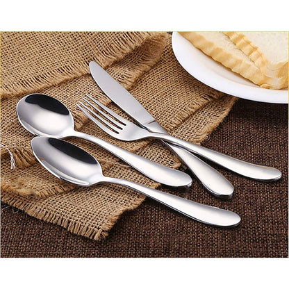 4-teiliges Kinderbesteck Set Edelstahl – Silber Geschirr