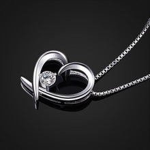 Herz Kette Damen Halskette 925 Sterlingsilber Zirkonium 45CM