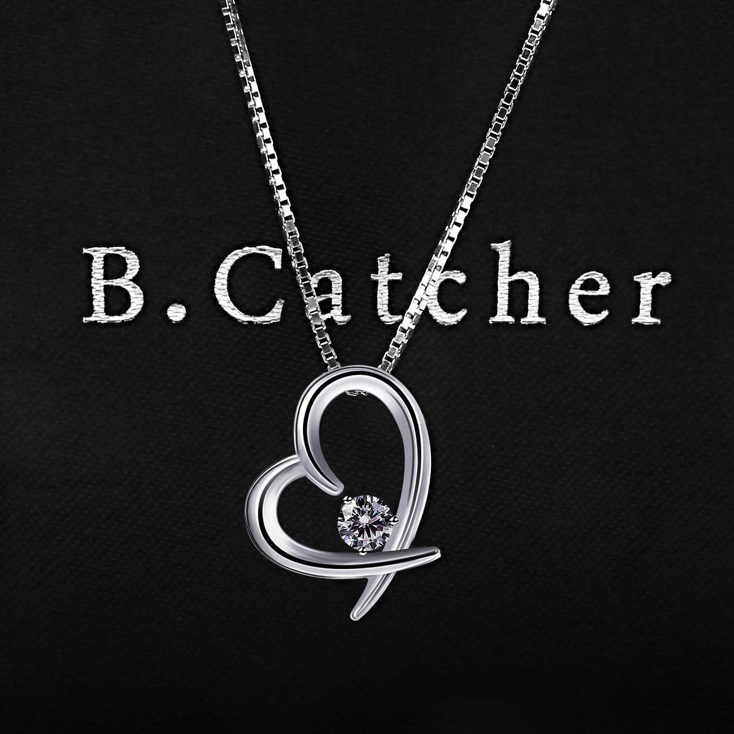 925 Sterling Silber Herz Kette mit Zirkonium | Damen Halskette 45cm | Geschenk & Schmuck