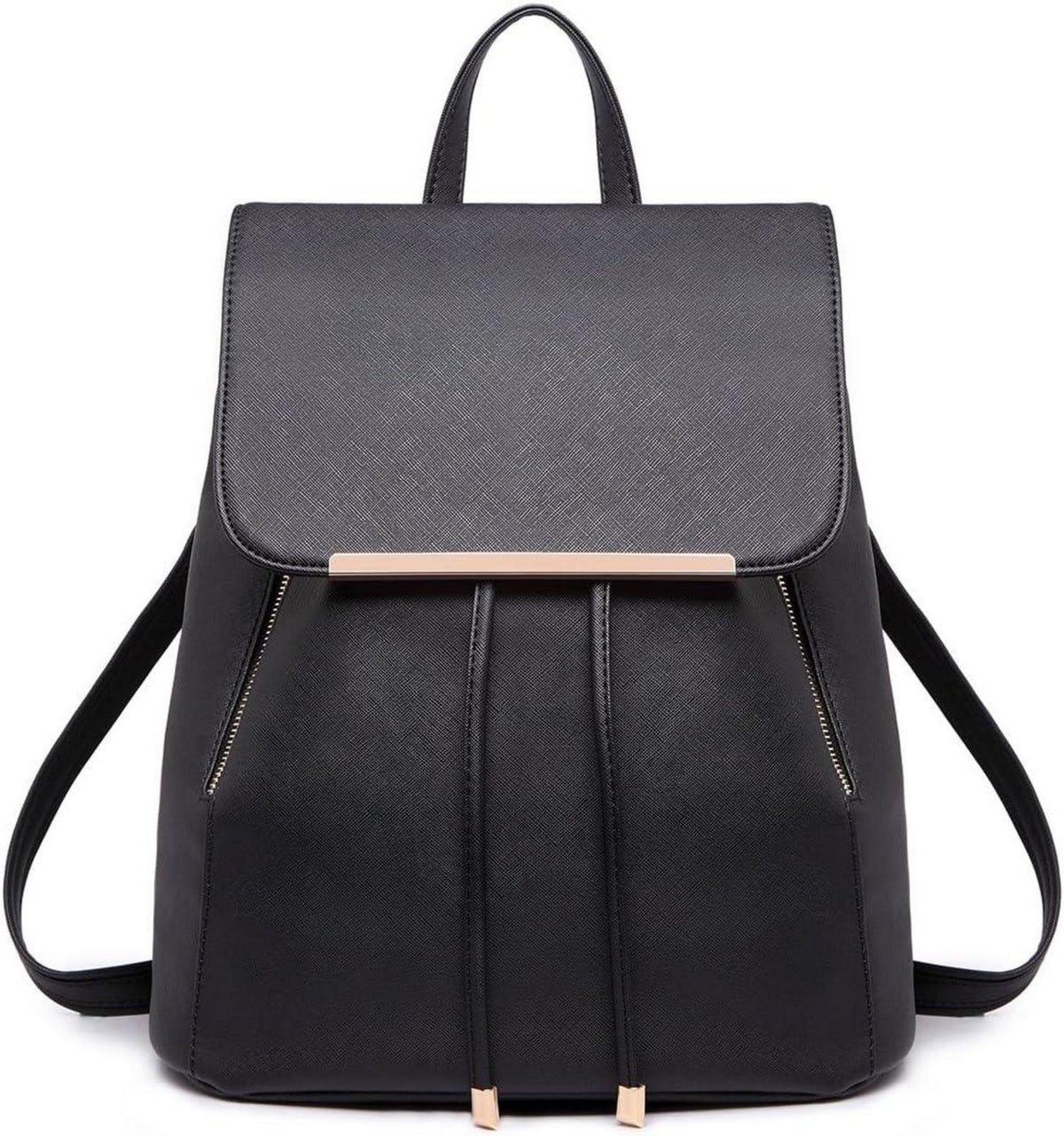 Eleganter Damen Kunstleder Rucksack mit Tunnelzug-Design
