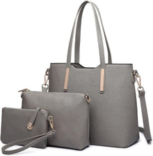 Damen Handtasche Schultertasche Set in Braun