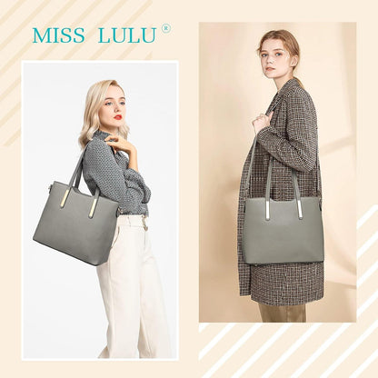 Miss Lulu Damen Handtasche Schultertaschen Tragetasche Tote