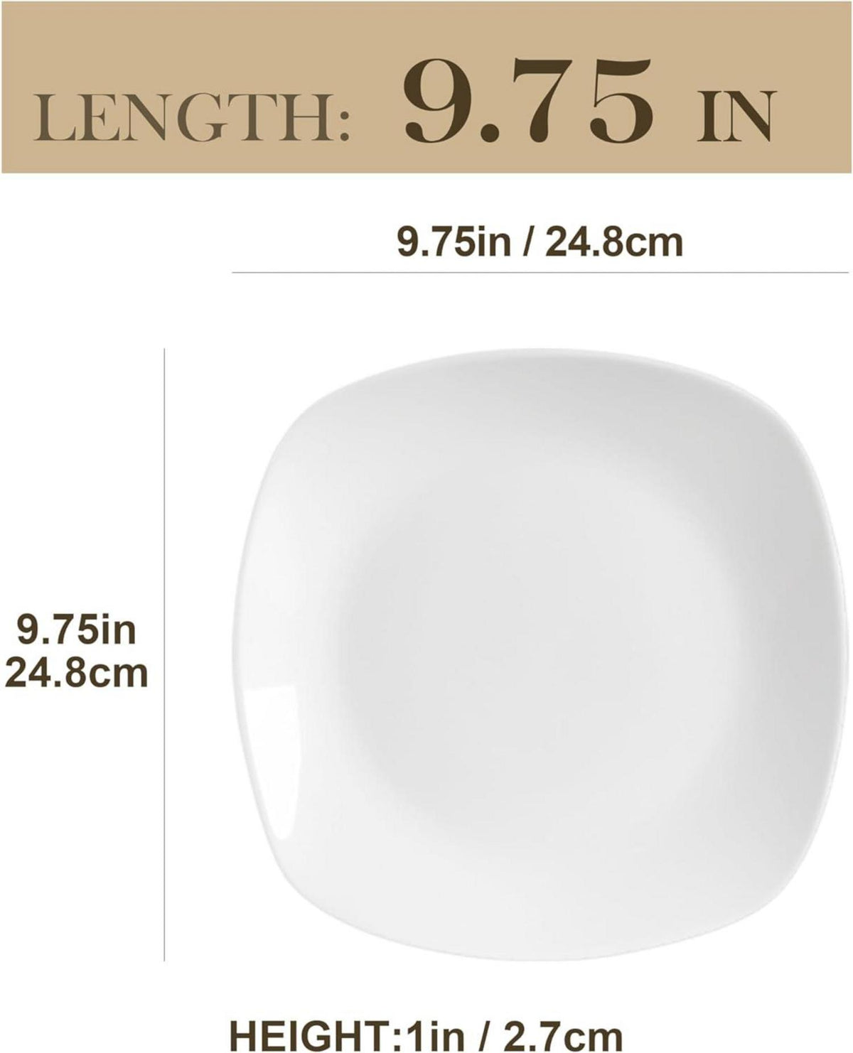 Porzellan Tellerset Elisa 6 TLG. 24,8cm Flache Speiseteller