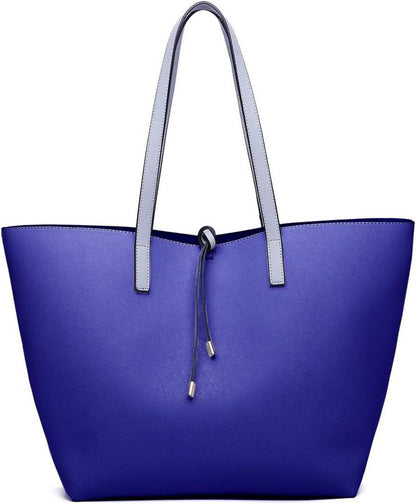 Schultertasche Damen Shopper PU-Leder Handtaschen-Set 2-teilig