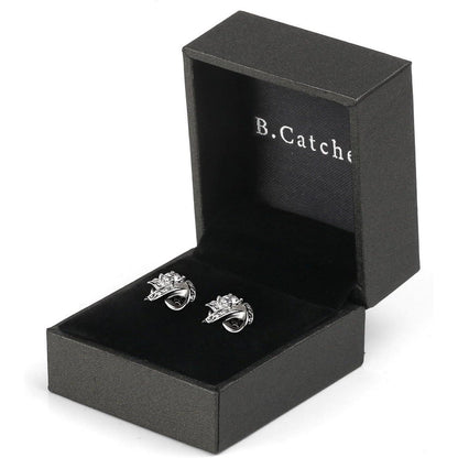 B.Catcher Ohrringe Damen 925 Silber Zirkonia Twist-Würfel