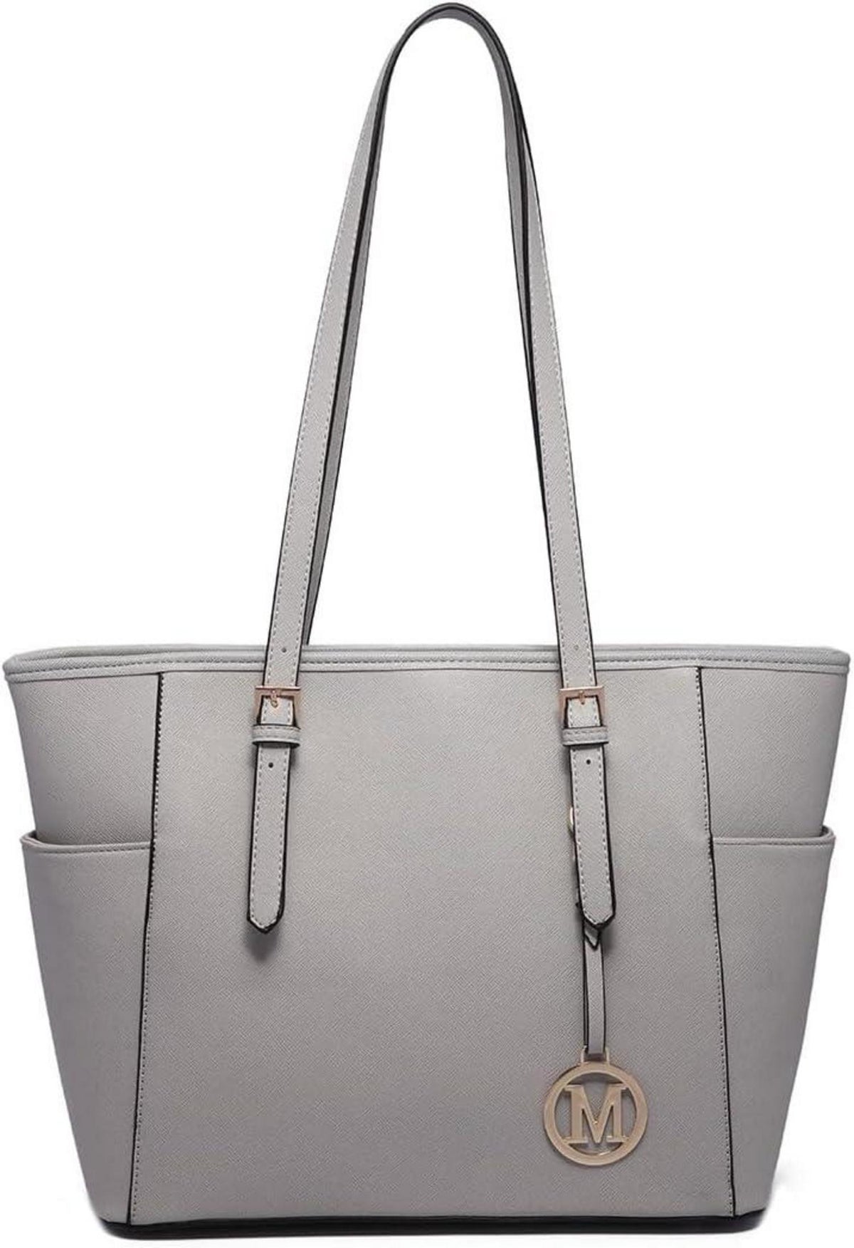Leder-Imitat Damen Handtasche Schultertasche Groß Schwarz