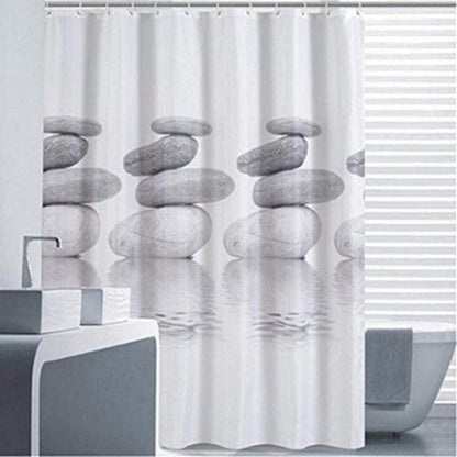 Goldbeing Duschvorhang Textil grau Schimmelresistent wasserabweisend