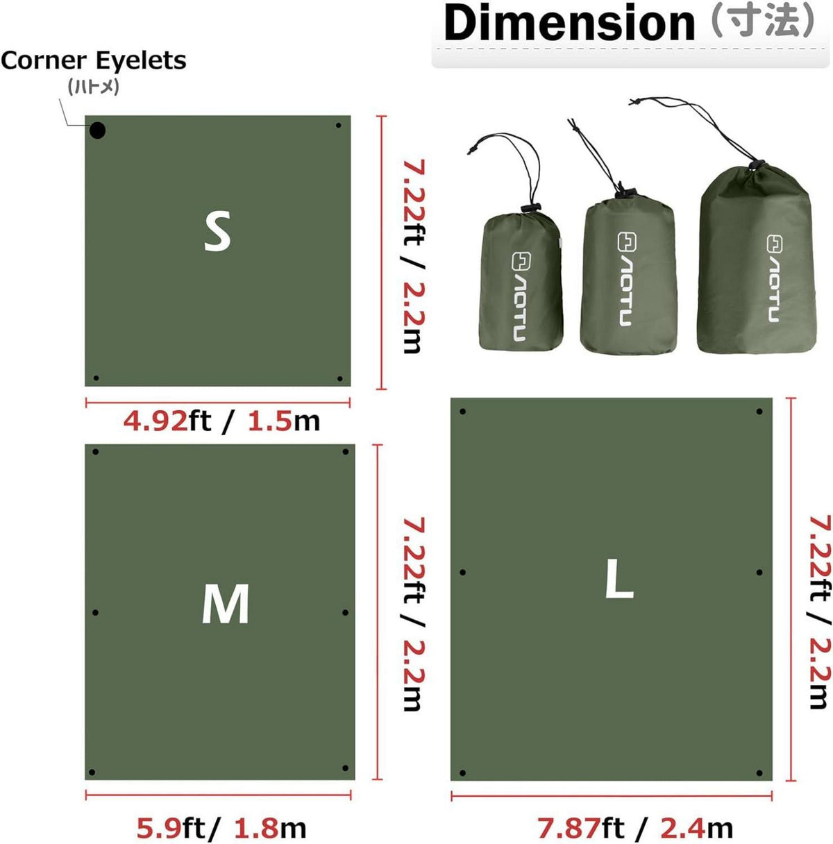 Wasserdichtes Camping Tarp Hängematte Picknick 420D Oxford