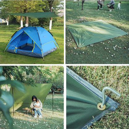 Azarxis wasserdichte Zeltplane Tarp Hängematte Picknickdecke Regenschutz Army S