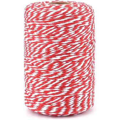 Baumwoll Schnur Rot Weiß 200m – Bäckern, Basteln, Geschenke