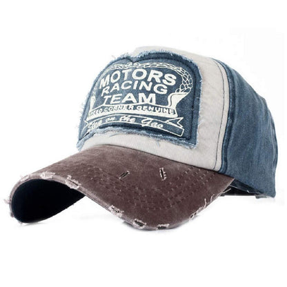 Retro Motors Racing Baseball Cap - Vintage Snapback Kappe