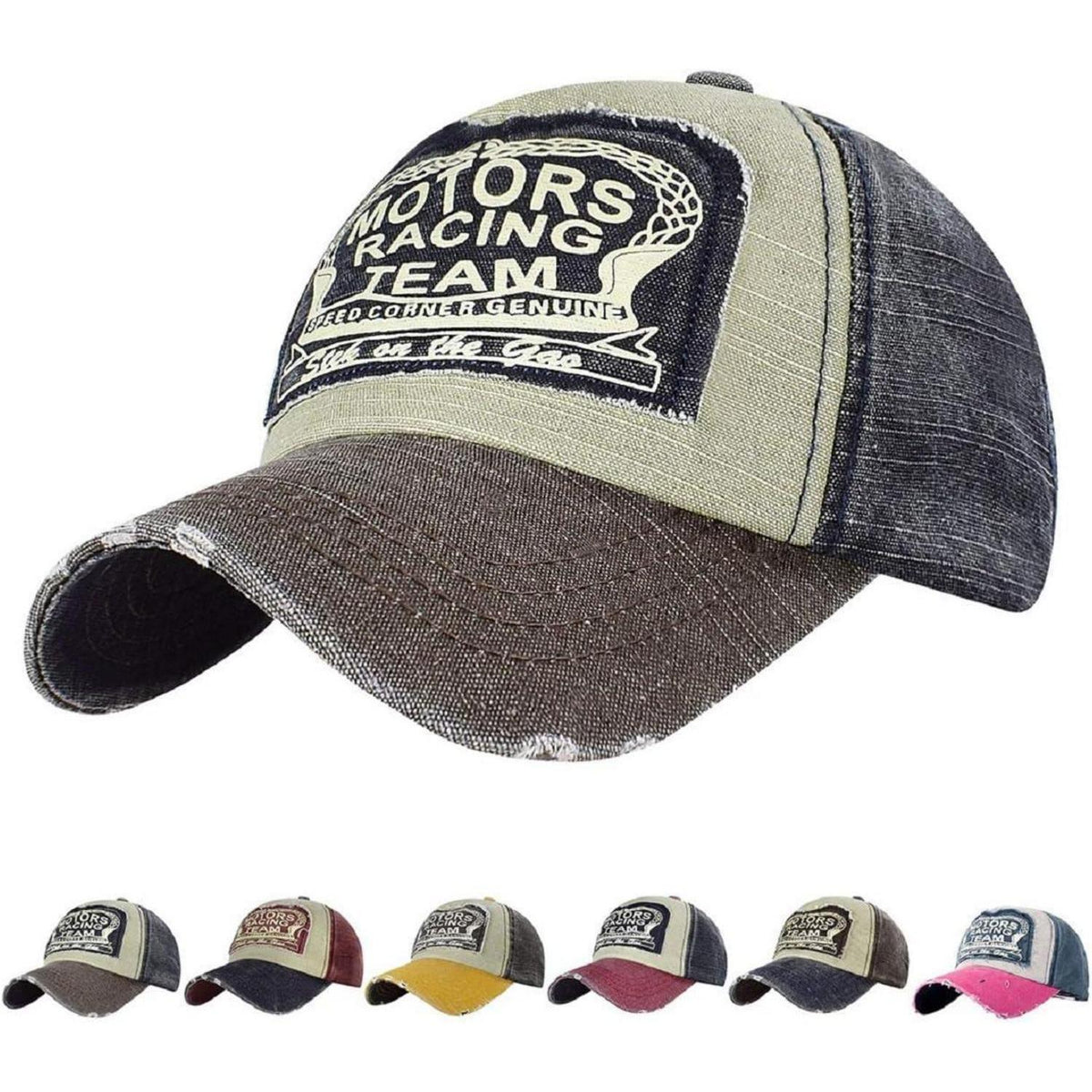 Retro Motors Racing Baseball Cap - Vintage Snapback Kappe