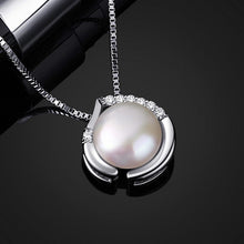 Perle Halskette Damen 925 Silber Anhänger Süßwasserperlen
