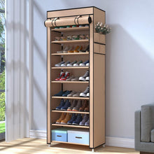 10-Tier Schuhschrank Schuhregal für 27 Paar Schuhe Beige