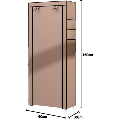 UDEAR 10-Schicht Schuhschrank für 27 Paar Schuhe Grau