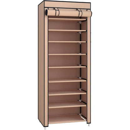UDEAR 10-Schicht Schuhschrank für 27 Paar Schuhe Grau