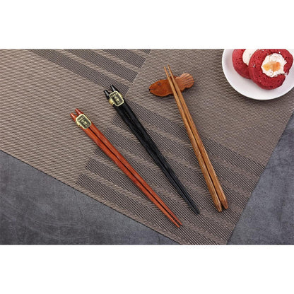 Japanische Essstäbchen Set | 5 Paar | Naturholz Geschenkset