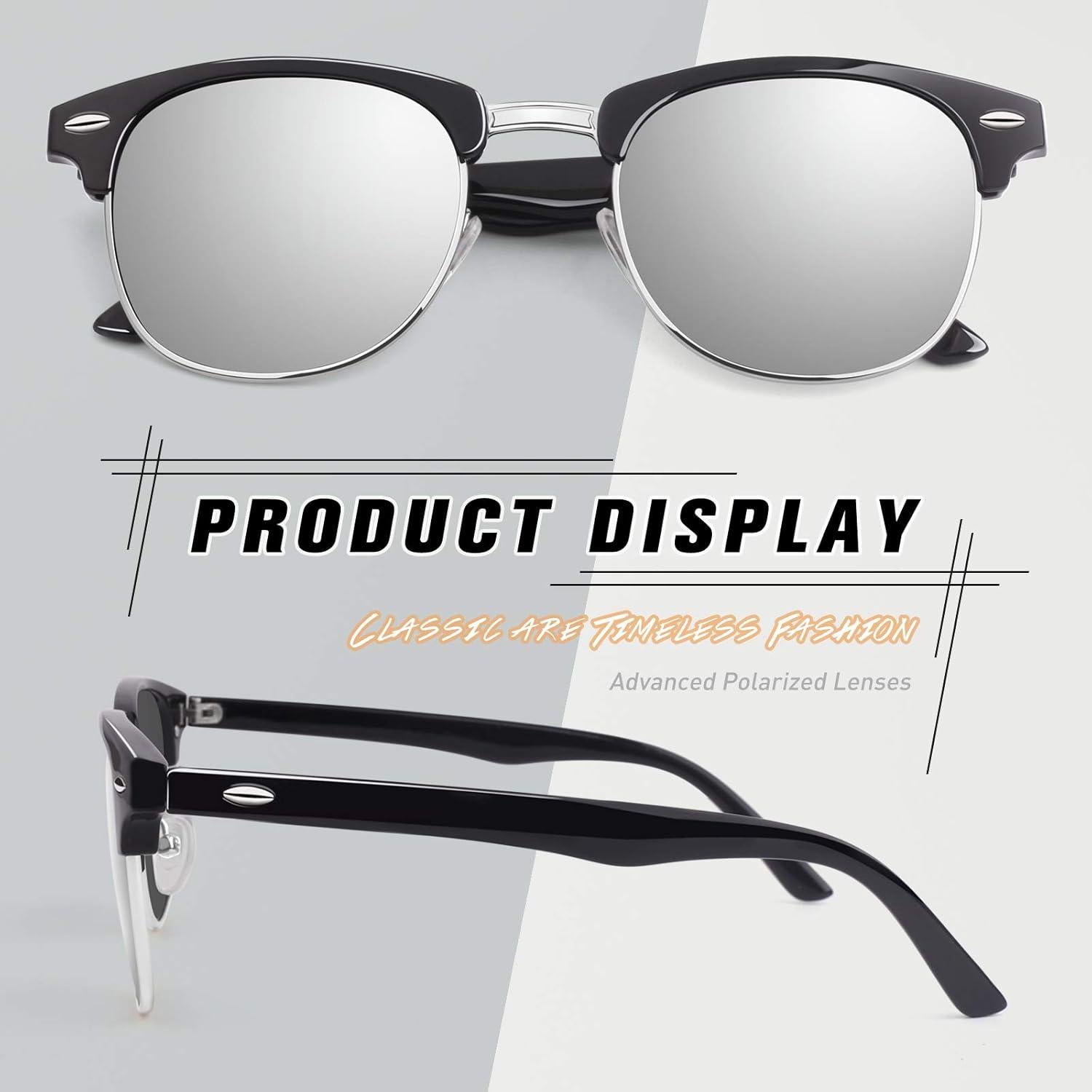Polarisierte Retro-Sonnenbrille UV400 Schutz Braun