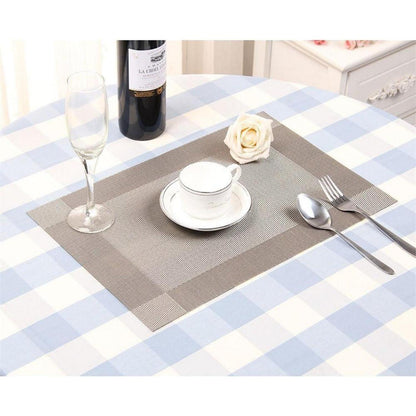 6er Set Platzsets Grau 30x45cm PVC Abwaschbar Hitzebeständig