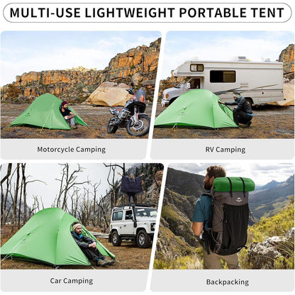 Ultraleichtes Campingzelt für 2 Personen, 4 Saison